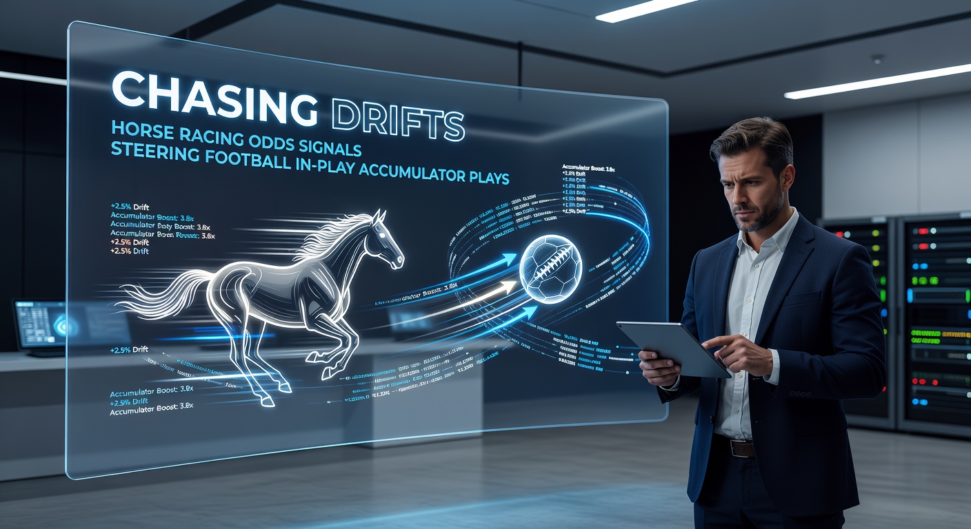Chart displaying horse racing odds drifts correlating with football match momentum shifts