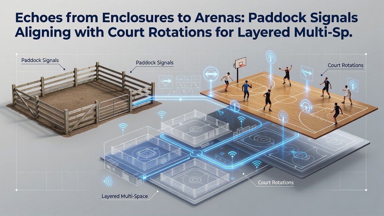 Tennis court warm-up rotations and basketball floor patterns captured during pre-match analysis