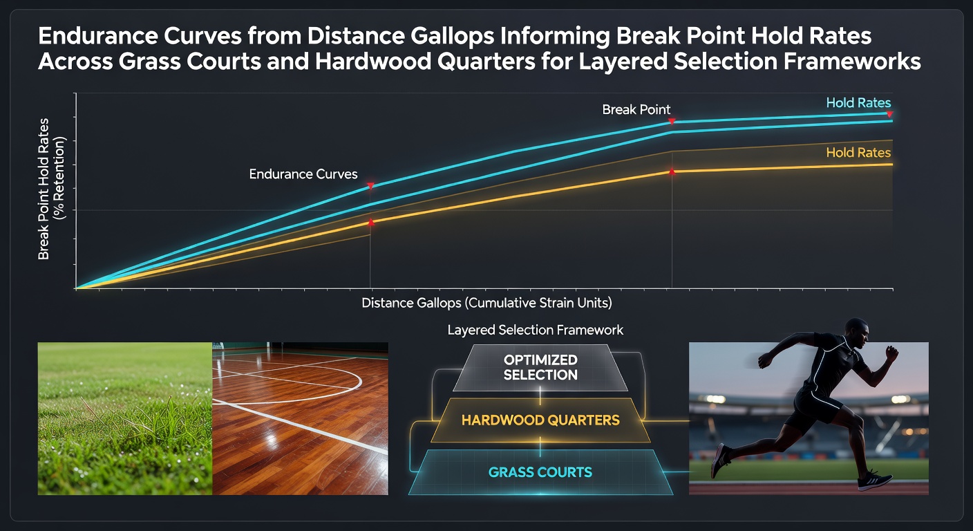 Endurance curve visualization showing distance gallop data mapped against tennis breakpoint holds and basketball quarter performance metrics