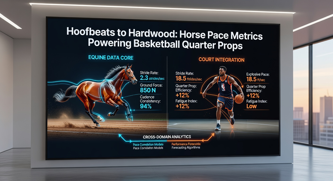Data visualization chart comparing horse racing pace lines to NBA quarter scoring pace curves