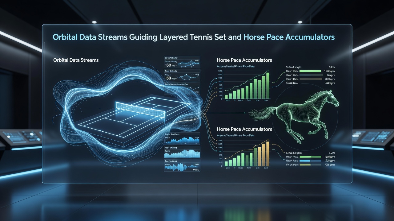 Layered accumulator interface displaying integrated tennis and horse racing orbital metrics