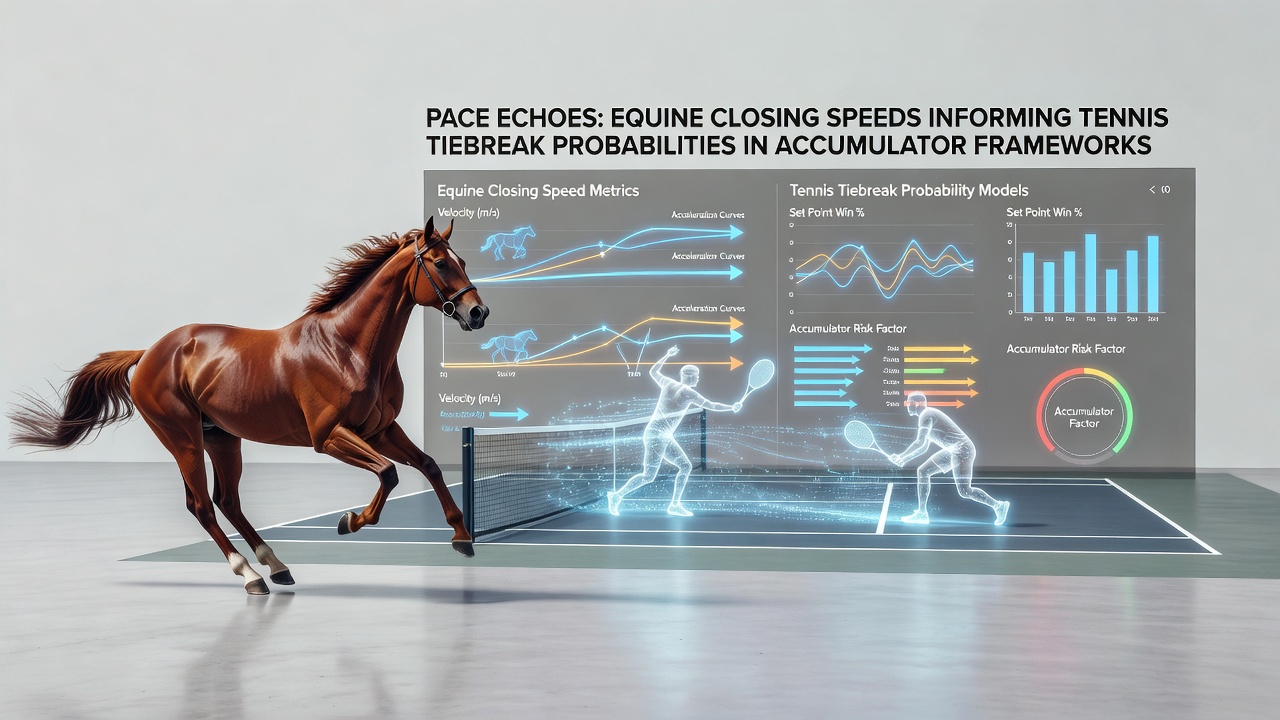 Tennis tiebreak probability chart integrated with equine pace data visualization