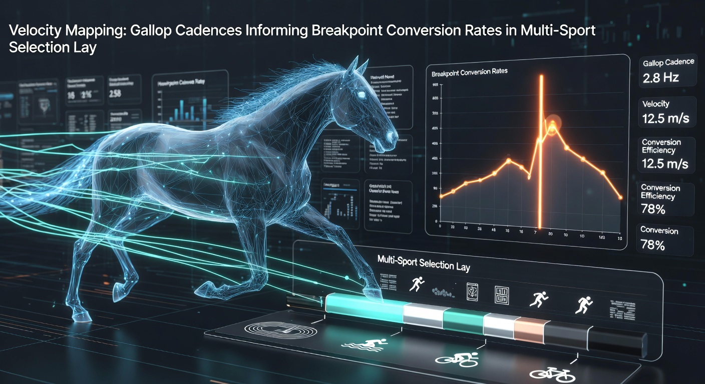 Multi-sport data dashboard displaying gallop cadence overlays on tennis breakpoint conversion charts
