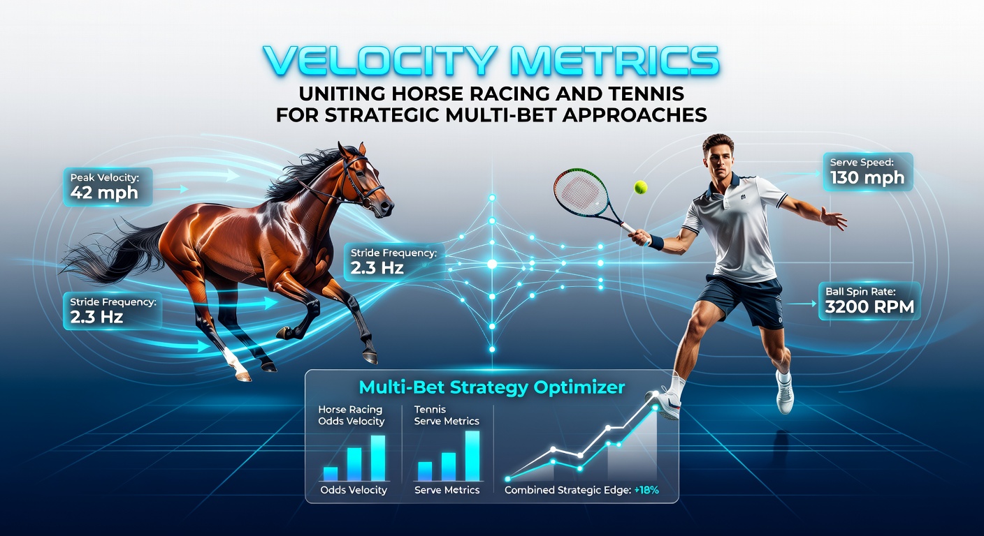 Visualization of velocity metrics combining horse racing sectional times with tennis serve speeds for betting analysis