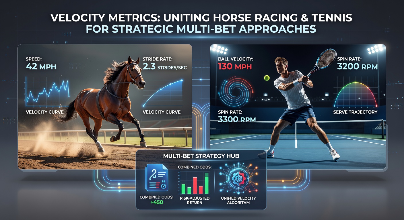 Comparative charts displaying horse racing speed figures alongside tennis ball velocity data used in multi-bet modeling